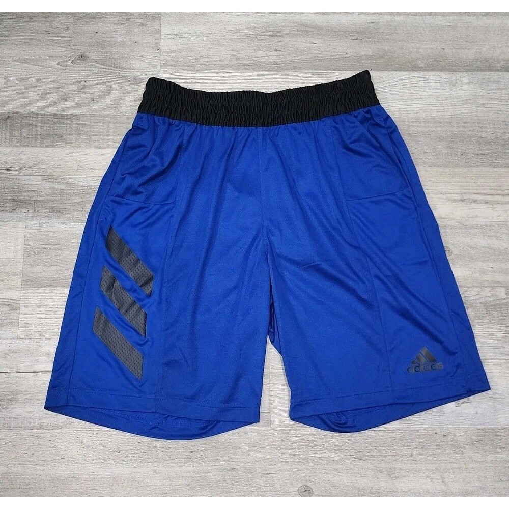 Adidas Climalite Men's Basketball Club Blue Pocket Running Shorts Sizes Large